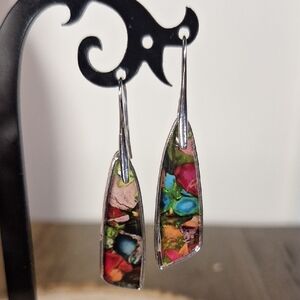 Colorful Abstract Drop Earrings